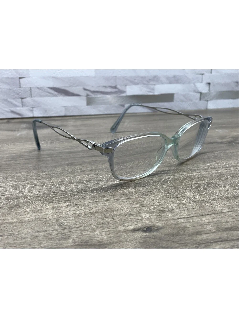 Coach Eyeglasses HC6172 5642 Gradient Transparent Blue Square Frames 52[]16-140